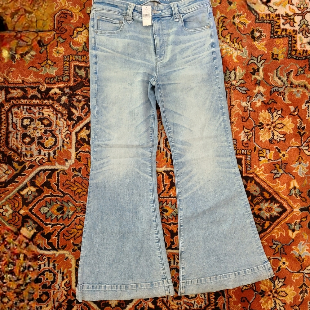 American Eagle Outfitters Light Blue Wide Leg Jeans